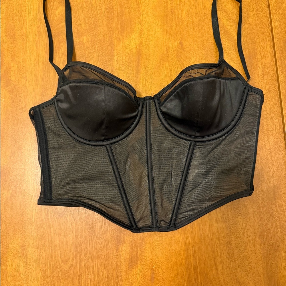 Elegant Black Corset Top
